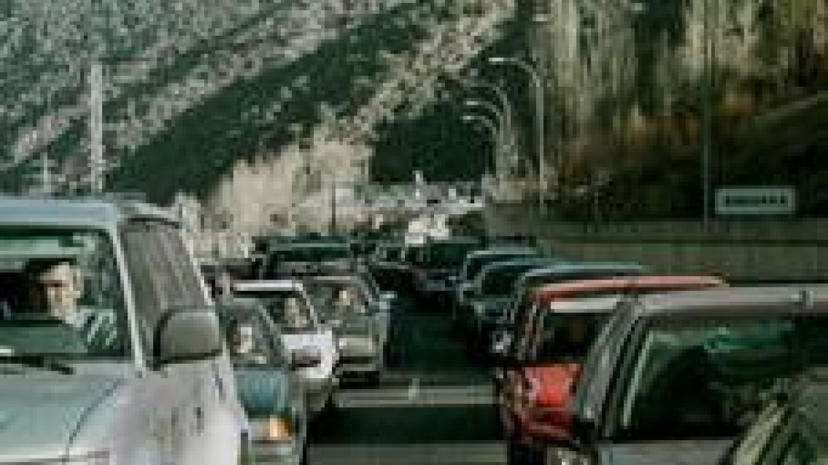 Retención de tráfico a la salida de Andorra