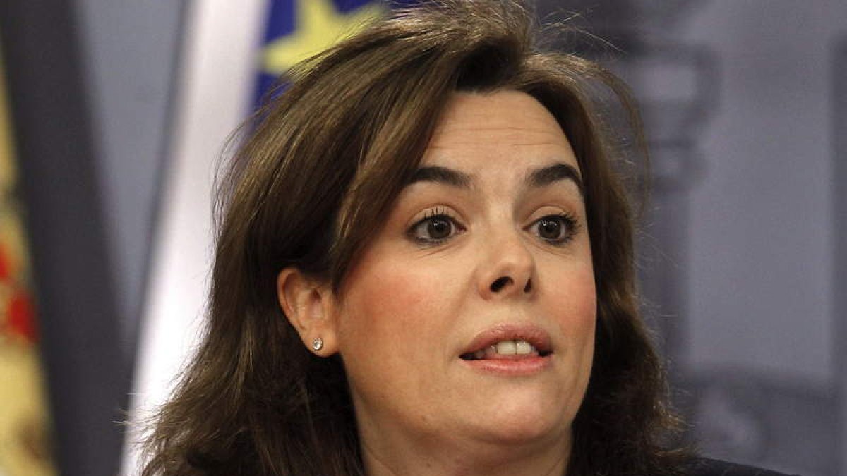 La vicepresidenta, Soraya Sáenz de Santamaría, se pronunció ayer sobre Cataluña.