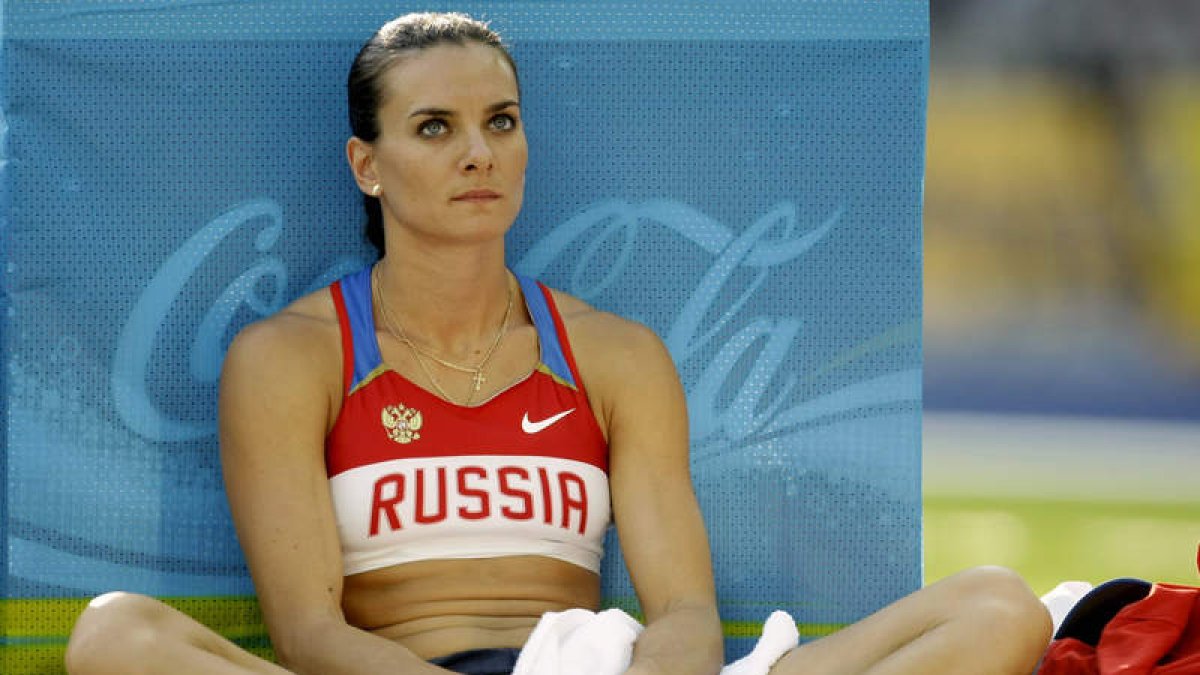 La pertiguista rusa, actual récord del mundo. ATIFH