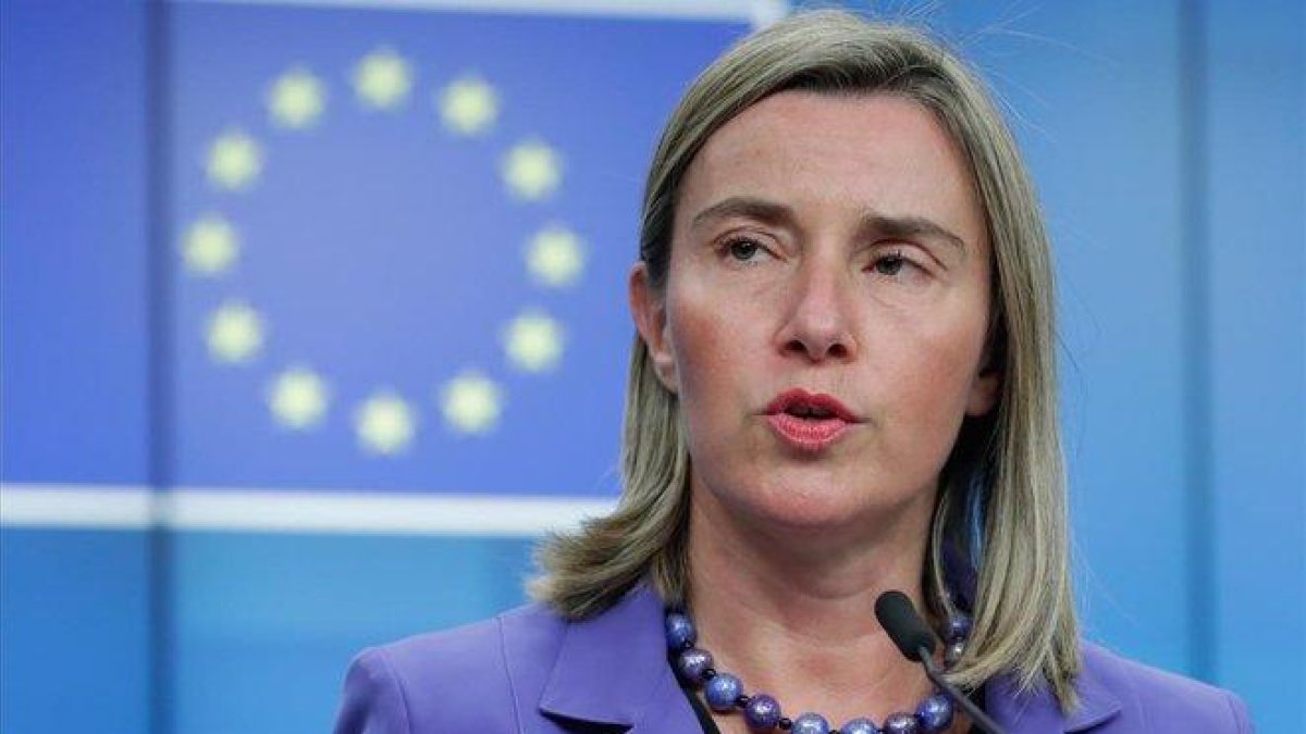 La alta representante de la Union Europea UE para la Política Exterior, Federica Mogherini.