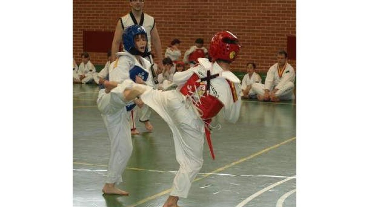Un momento de la exhibición de taekwondo.