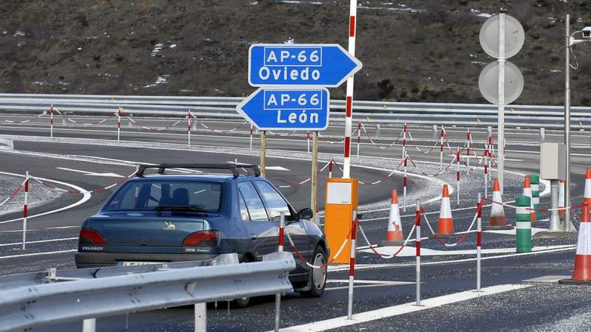 La autopista AP- 66 que comunica León y Asturias, en una imagen de archivo.