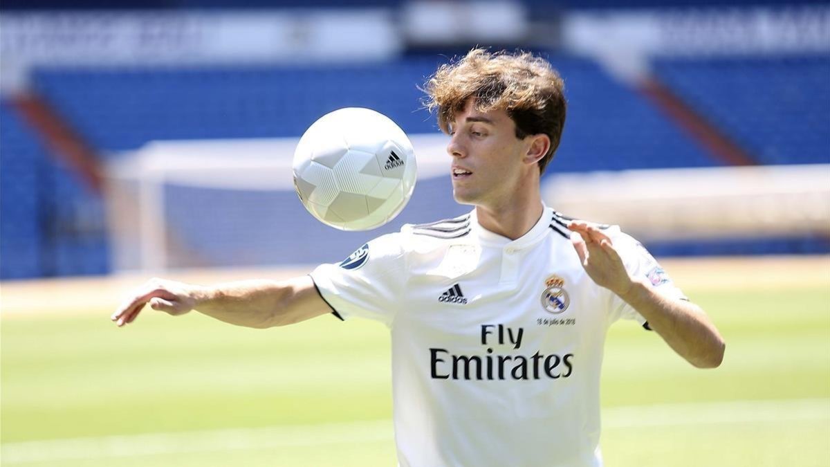 Odriozola dio los primeros toques al balón en el Bernabéu