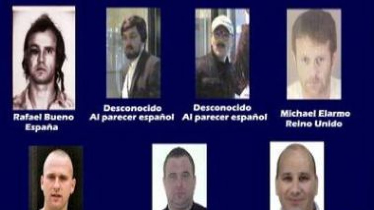 Imagen difundida por Interior con las personas más buscadas por la policía.