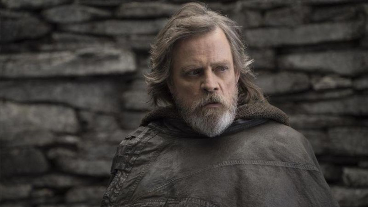Mark Hamill, en el papel de Luke Skywalker, en Star Wars. Los últimos Jedi.