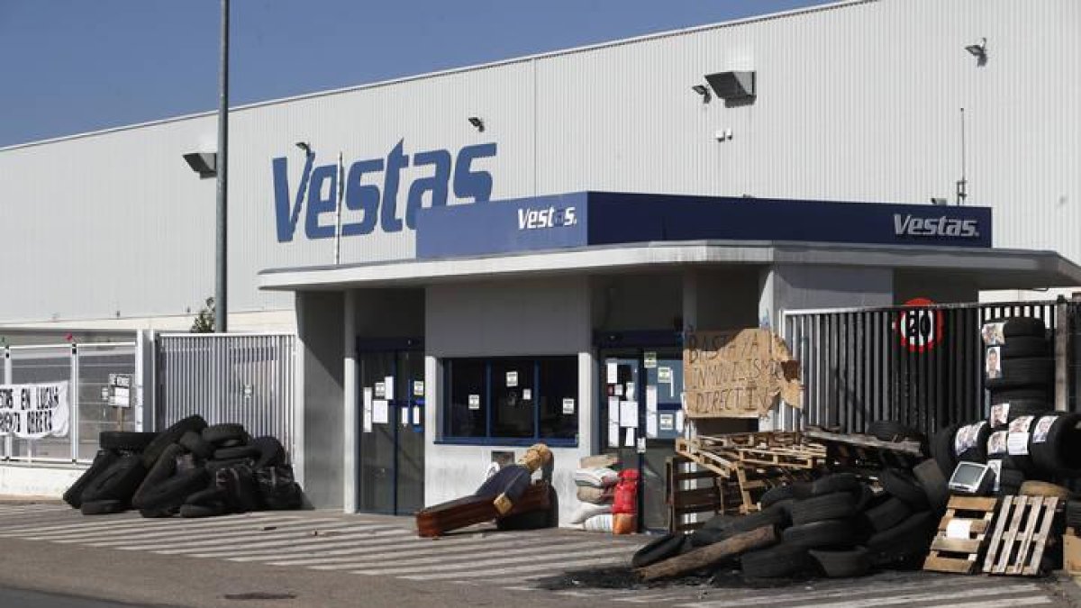 Protestas de los trabajadores de la planta de Vestas