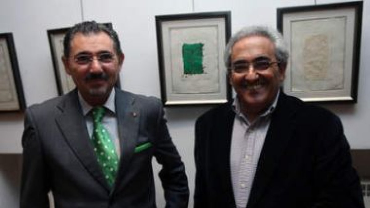 El escritor Ricardo Magaz y el pintor Ramón Villa.