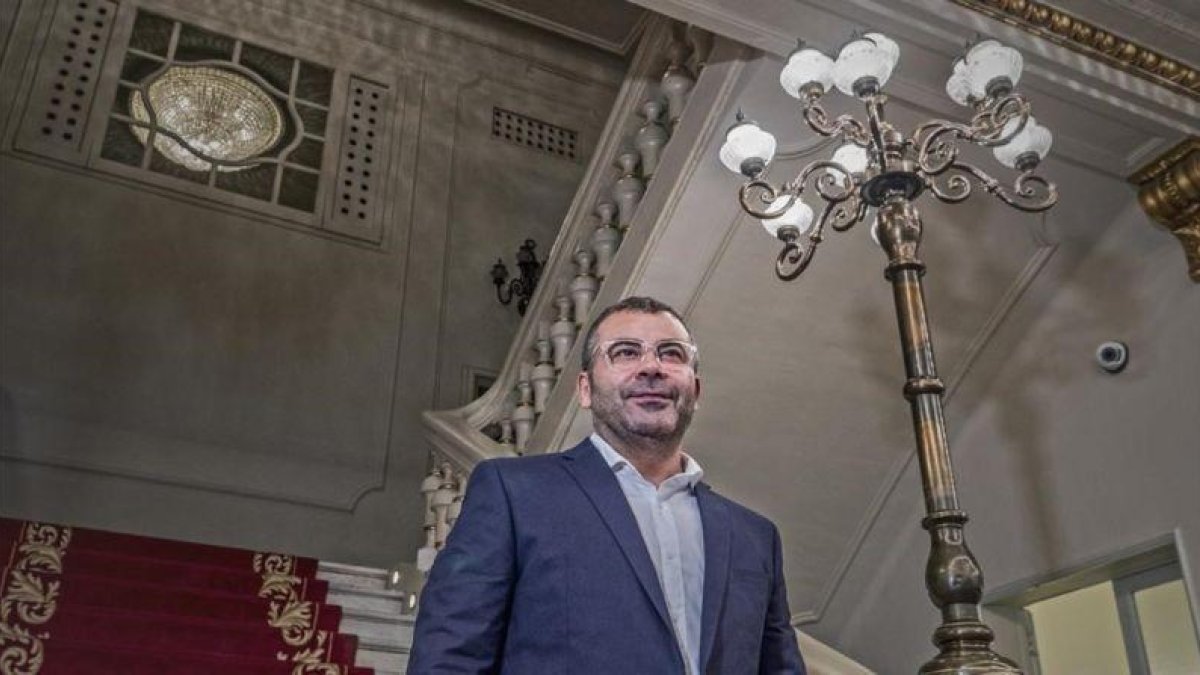 Jorge Javier Vázquez, en la presentación del  musical 'Iba en serio',  en el Teatre Tívoli de Barcelona.