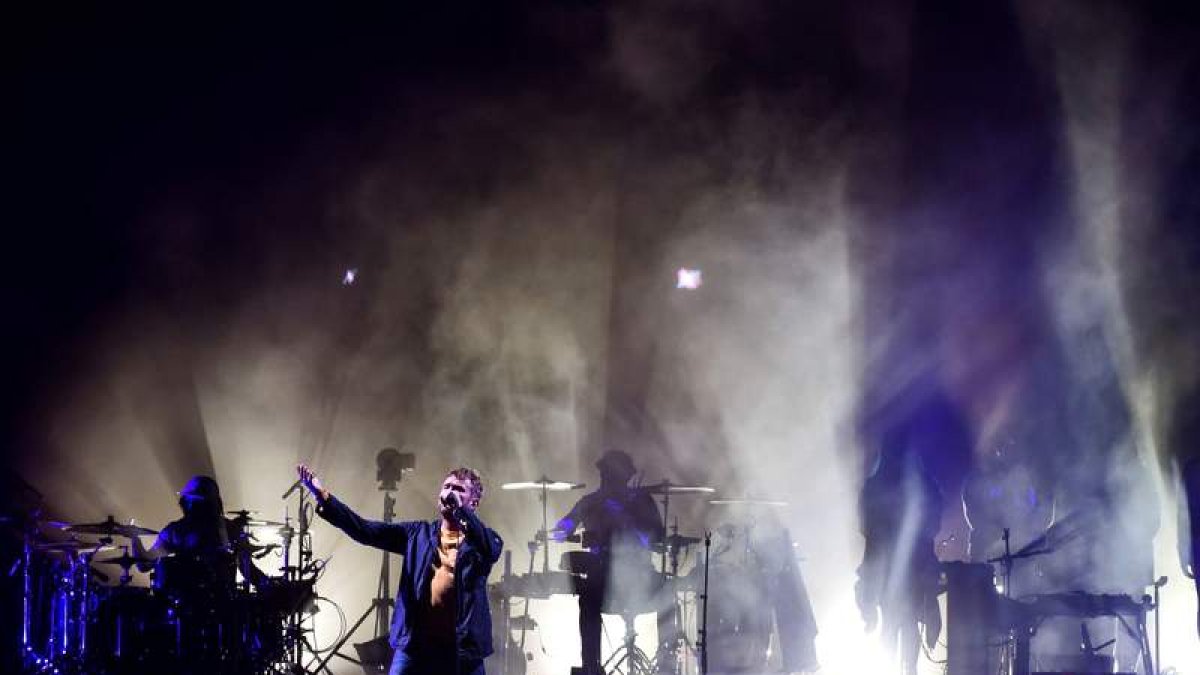 La banda británica de rock alternativo Gorillaz durante el concierto del festival BBK Live. MIGUEL TOÑA