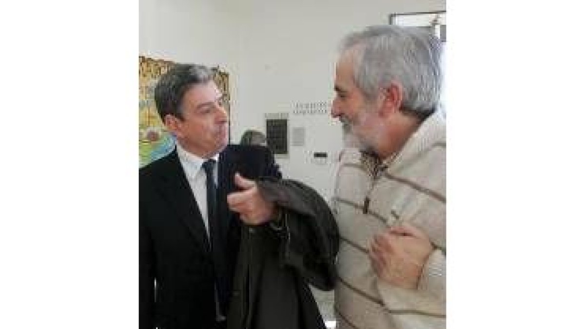Graciliano Palomo y Matías Llorente, en el encuentro en Cabreros