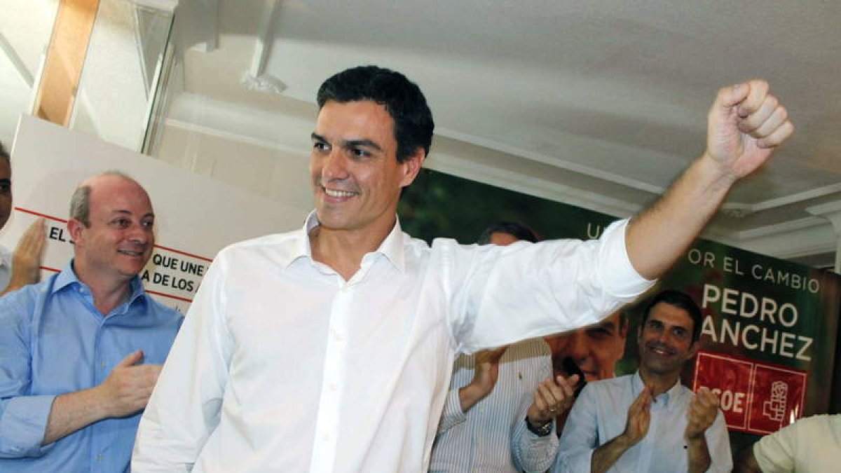 El candidato a la secretaría General Pedro Sánchez en un acto en Talavera de la Reina