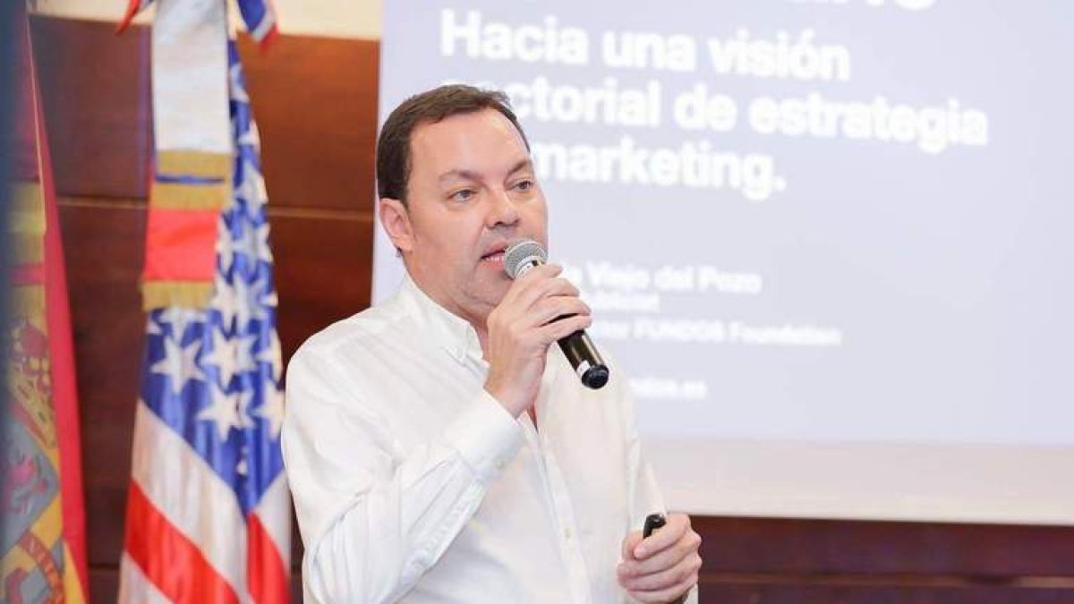 Viejo, durante su intervención en Santo Domingo. DL