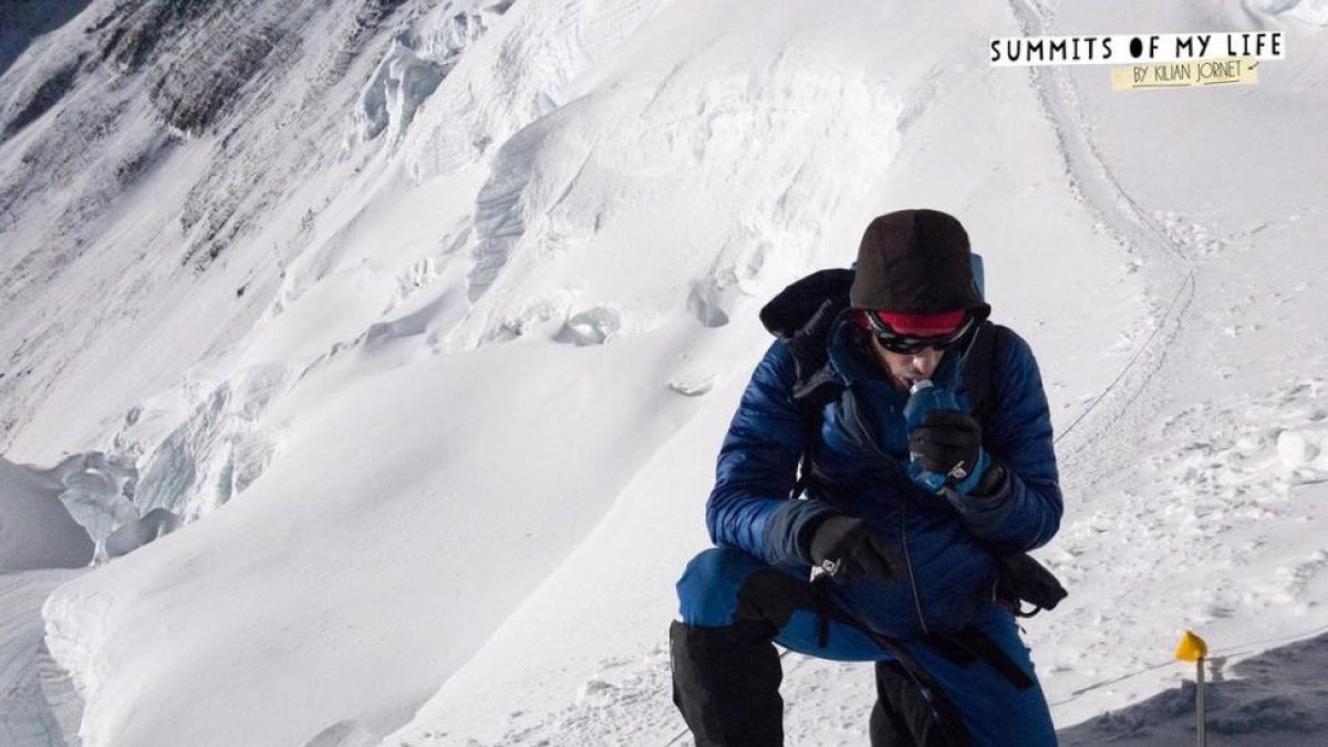 Kilian Jornet, en su ascenso al Everest.