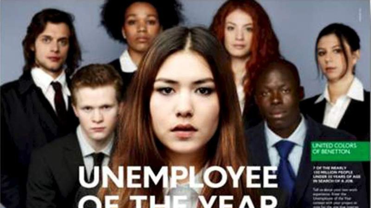 Imagen de la campaña de United Colors of Benetton, titulada ‘Unemployee of the year’ (Desempleado del año).