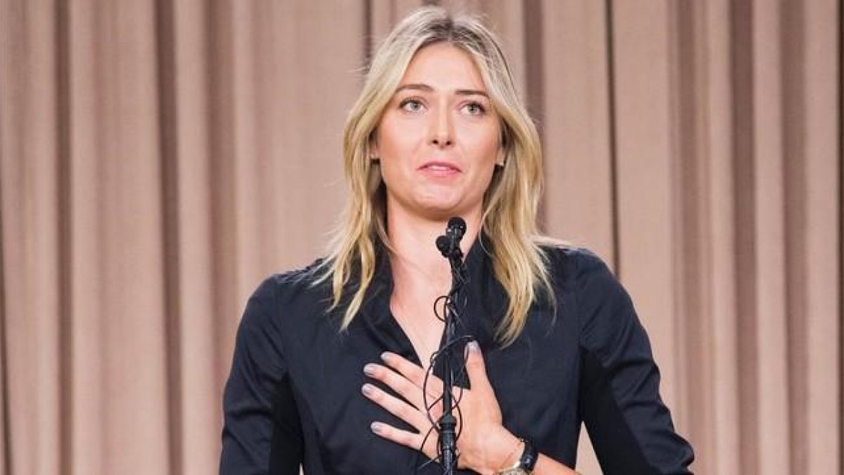 Maria Sharapova, durante la rueda de prensa en Los Ángeles.