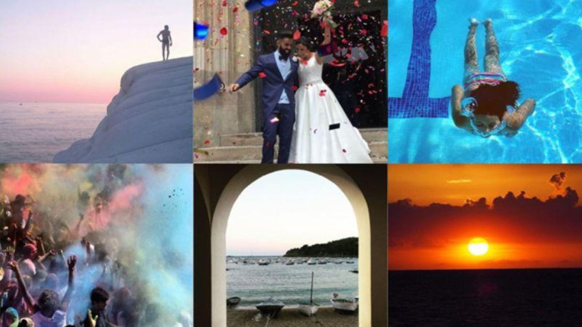 Las mejores imágenes de #EPmomentosdefelicidad del 2016 por los usuarios, de derecha a izquierda y de arriba a bajo: @elenavivesvela, @marcrecio, @osson, @dicalp, @xelar y @ernestsls.