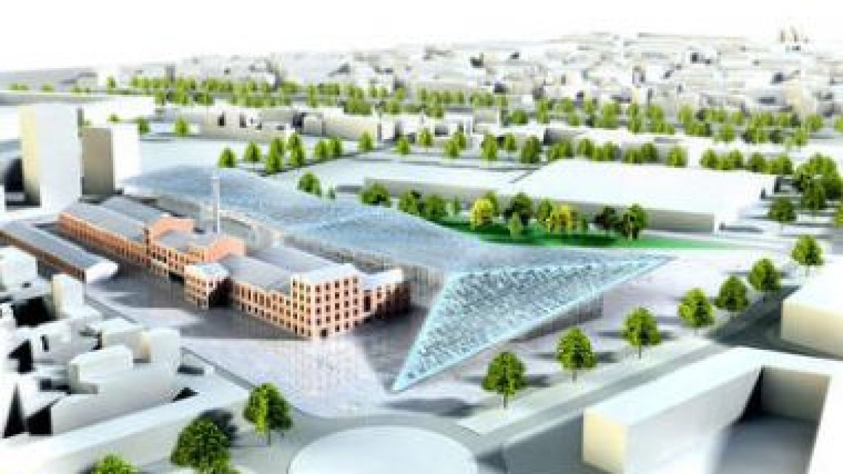 Maqueta del proyecto del Palacio de Congresos, que Perrault presentó el pasado mes de febrero