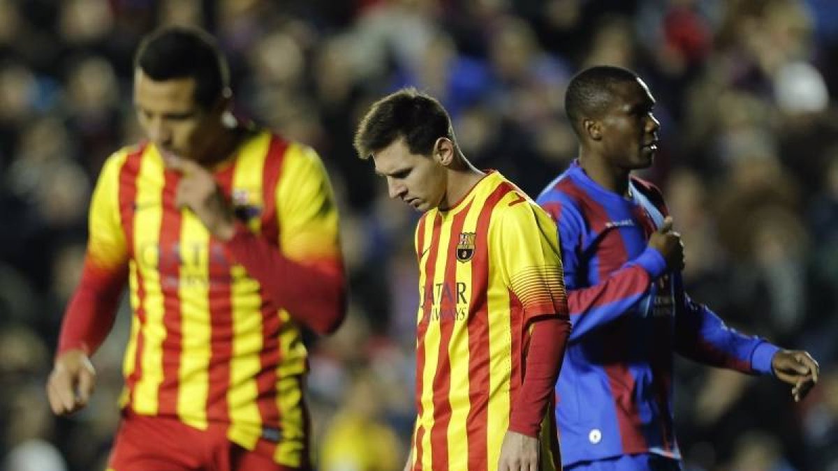 Leo Messi, en una acción del partido.
