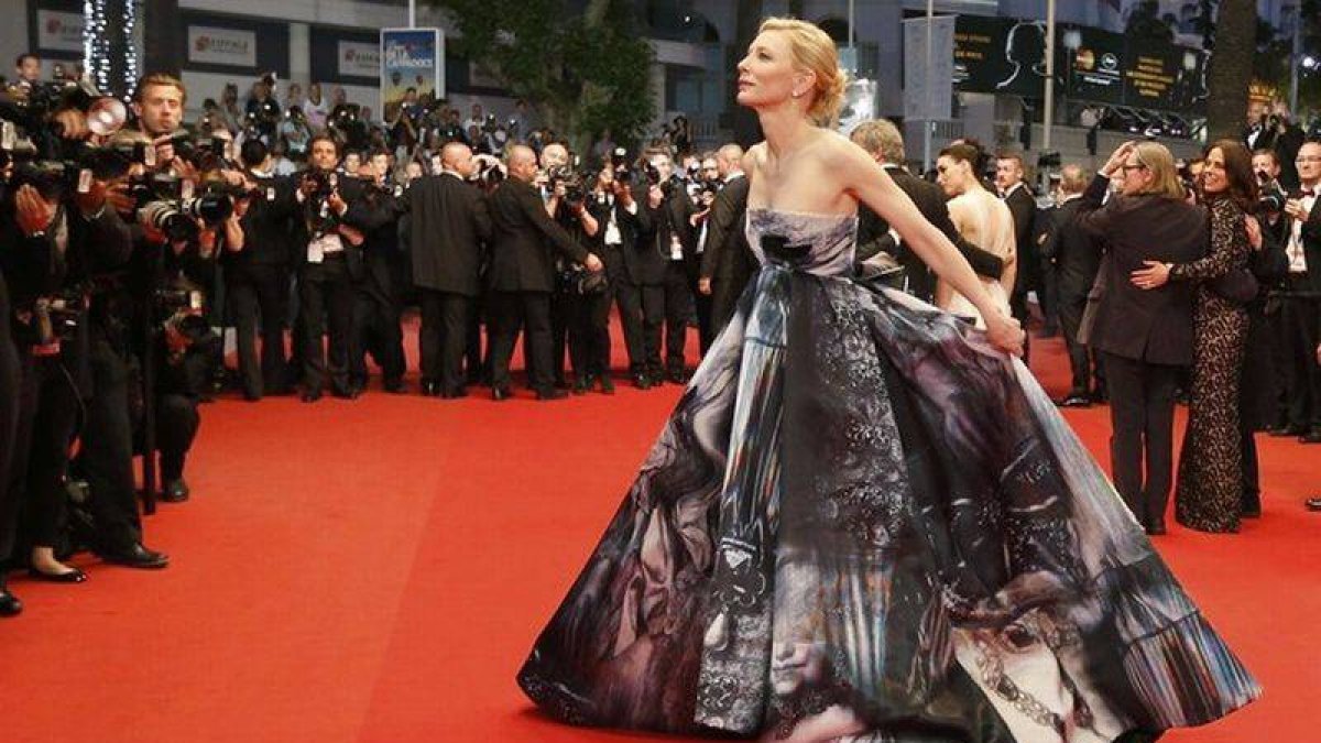 Cate Blanchett, en la alfombra roja en la presentación de 'Carol', en Cannes, este domingo.