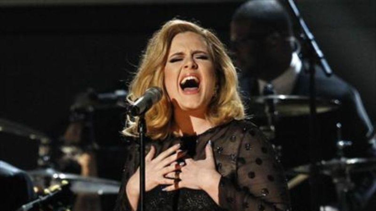 La cantante británica Adele, durante un concierto.