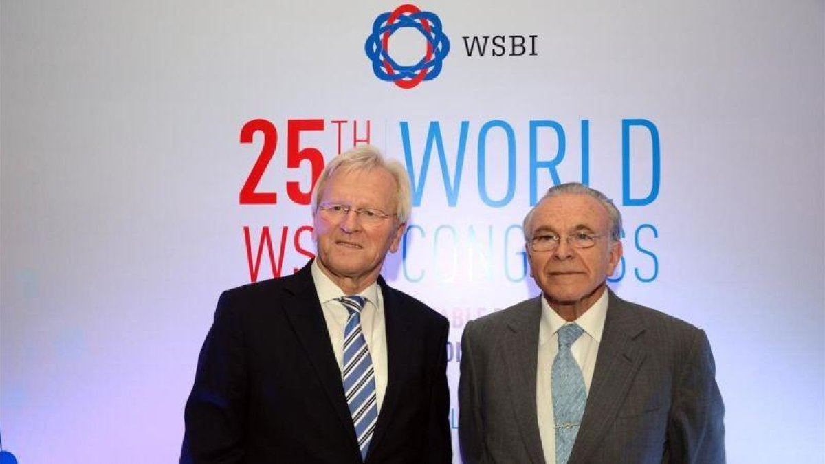 Heinrich Haasis e Isidre Fainé, nuevo presidente de WSBI.