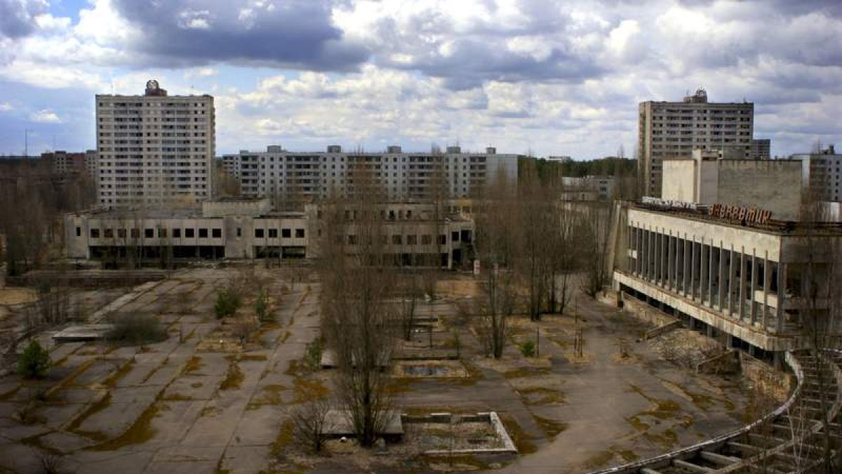 La ciudad de Chernóbil, desierta y abandonada, en una imagen de 2011. RICARDO MARQUINA