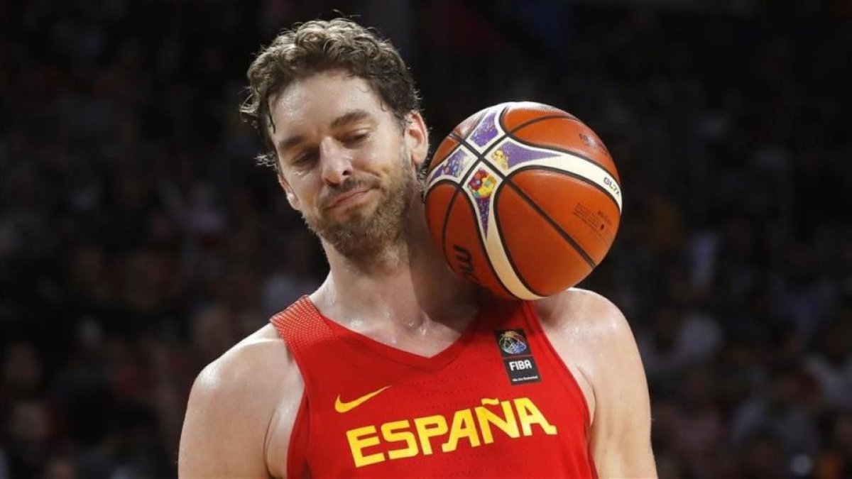 Pau Gasol, en un partido del último Eurobasket.