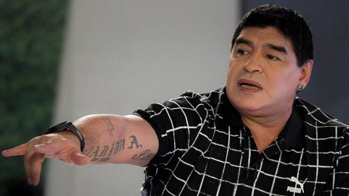 Diego Armando Maradona, durante una entrevista en televisión el pasado febrero.F