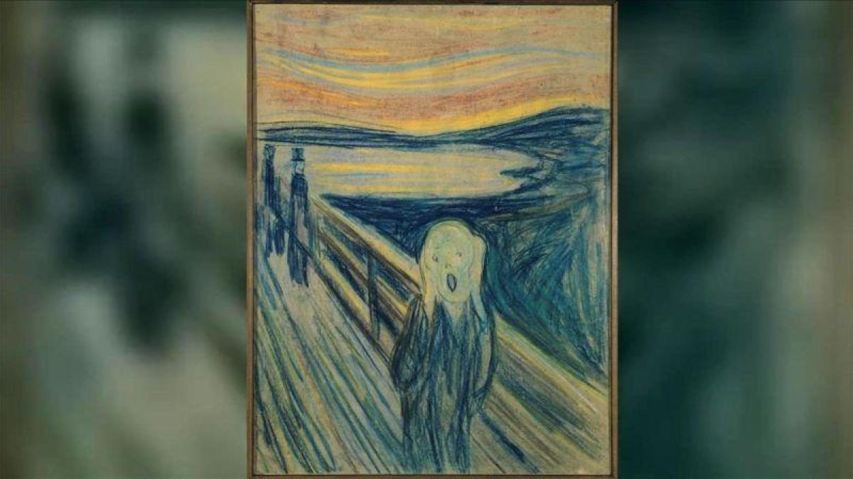 Una de las cuatro pinturas de la serie El grito, de Edvard Munch.