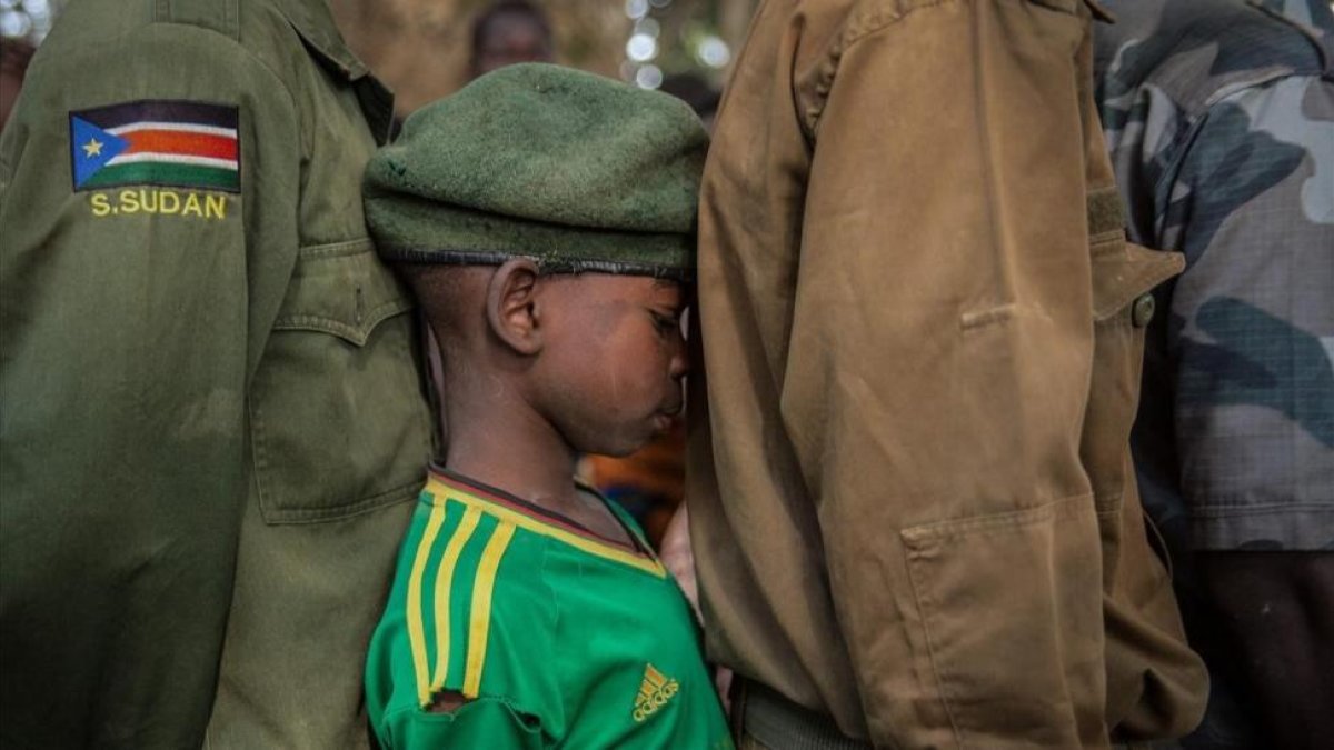 Uno de los niños soldado liberado en Sudán del Sur.
