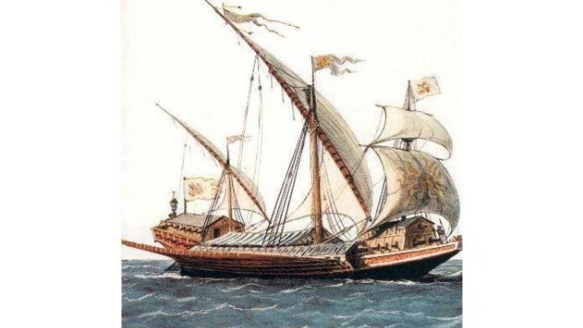 Imagen de una de las naves que participó en la batalla de Lepanto