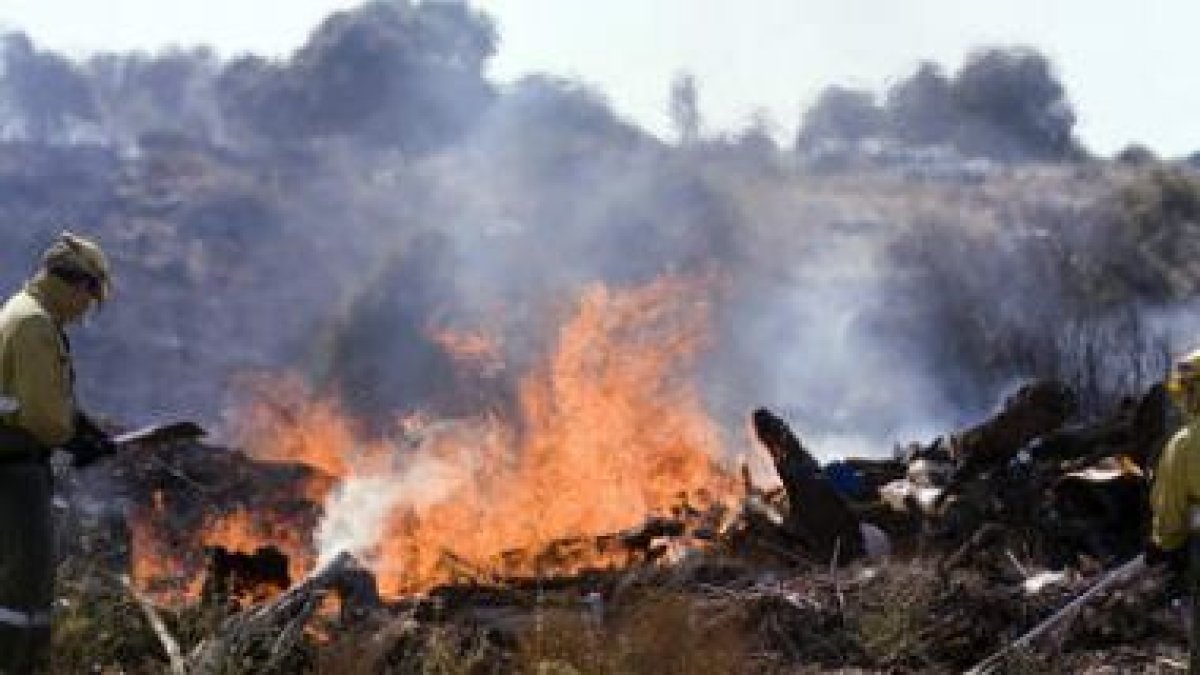 La comarca de Sayago también fue pasto de las llamas ayer.