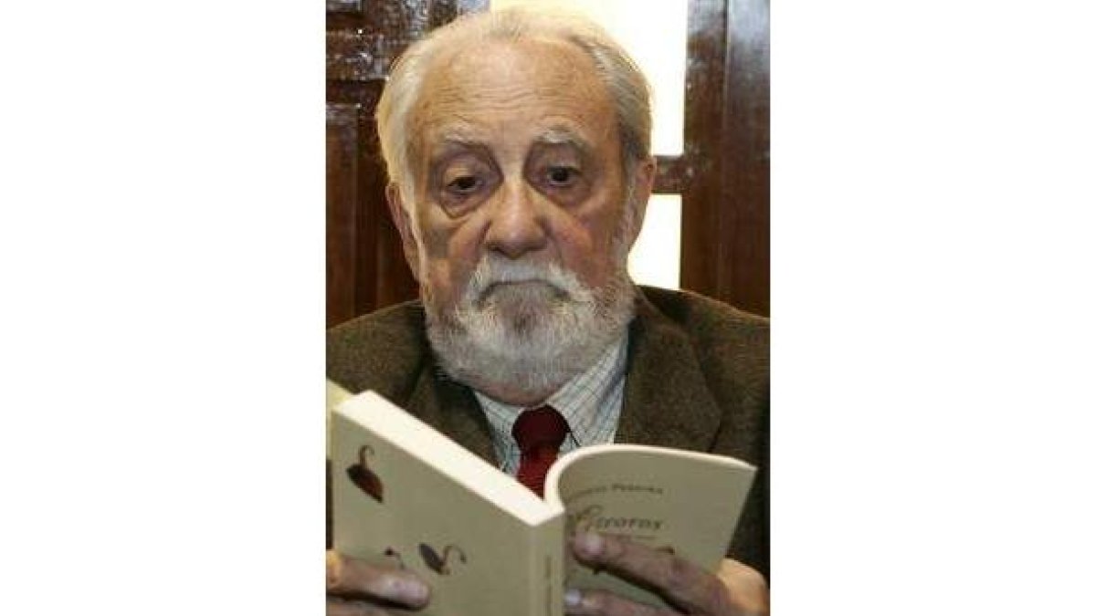 Pereira cuando presentó su libro «Meteoros».