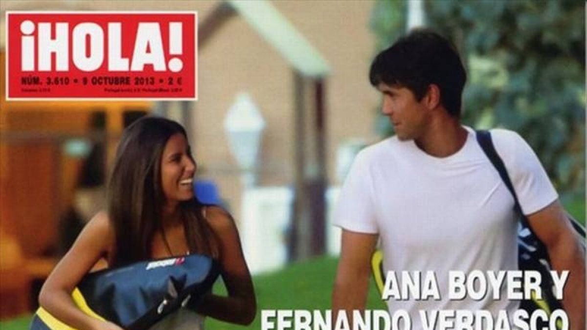 La portada de '¡Hola!' publica la exclusiva de la relación entre el tenista fernando Verdasco y Ana Boyer.