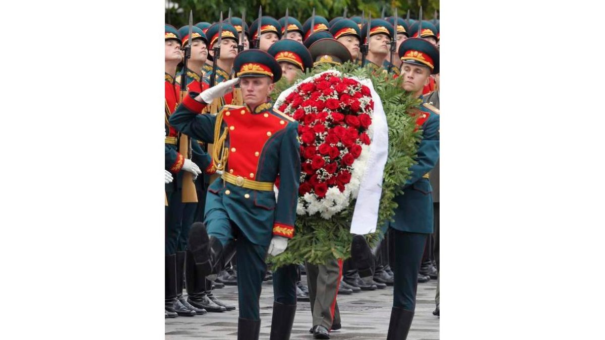 Imagen de archivo de un desfile militar ruso.