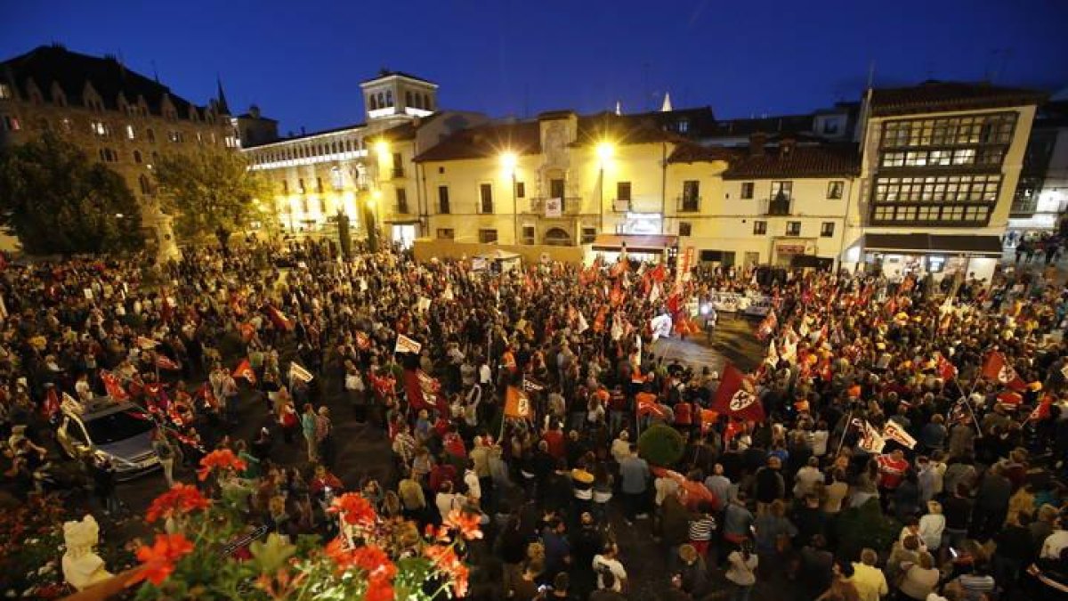 Imagen de la manifestación del pasado jueves en León