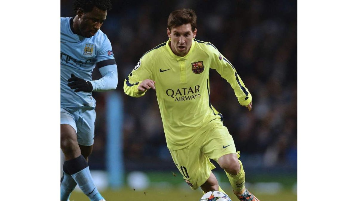 Messi fue un quebradero continuo para el Manchester City