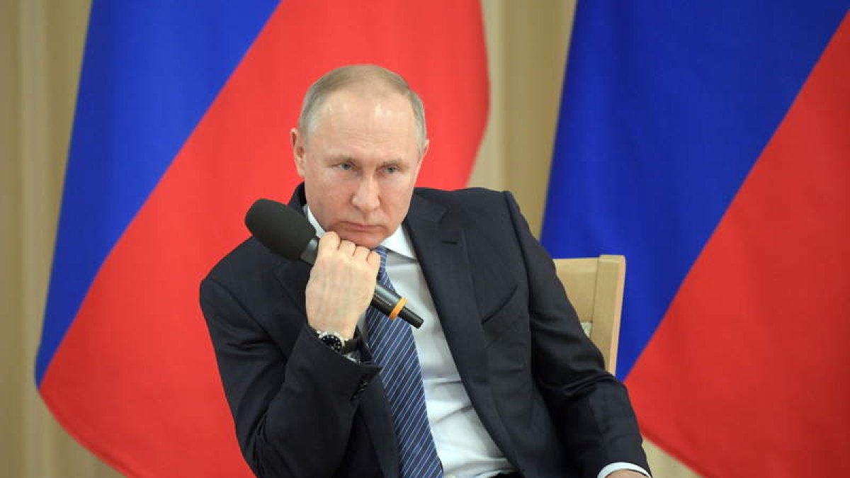 El presidente ruso Vladímir Putin durante su participación en un acto público.
