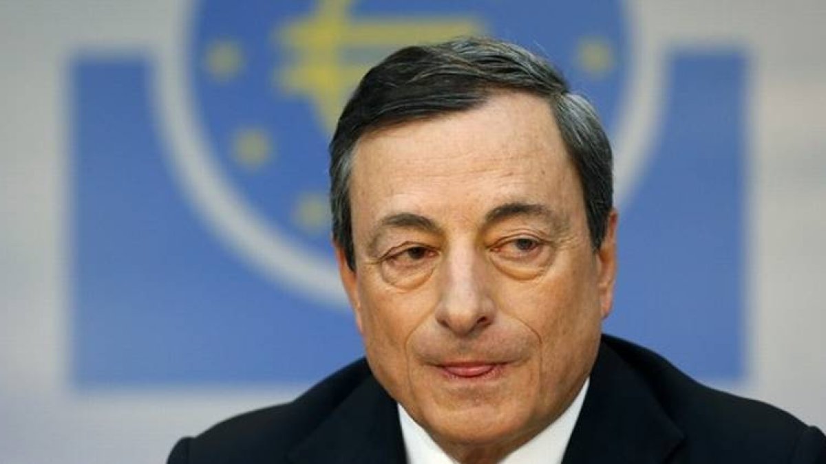 El presidente del Banco Central Europeo (BCE), Mario Draghi, durante una conferencia de prensa en Frankfurt.