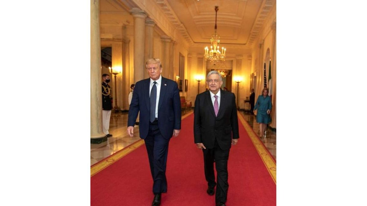 Donal Trump con Andrés Manuel López Obrador. PRESIDENCIA DE MÉXICO