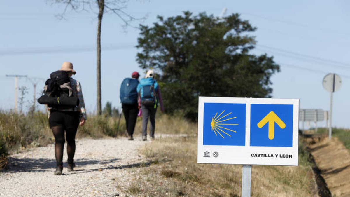 Camino de Santiago a su paso por la provincia de León. MARCIANO PÉREZ