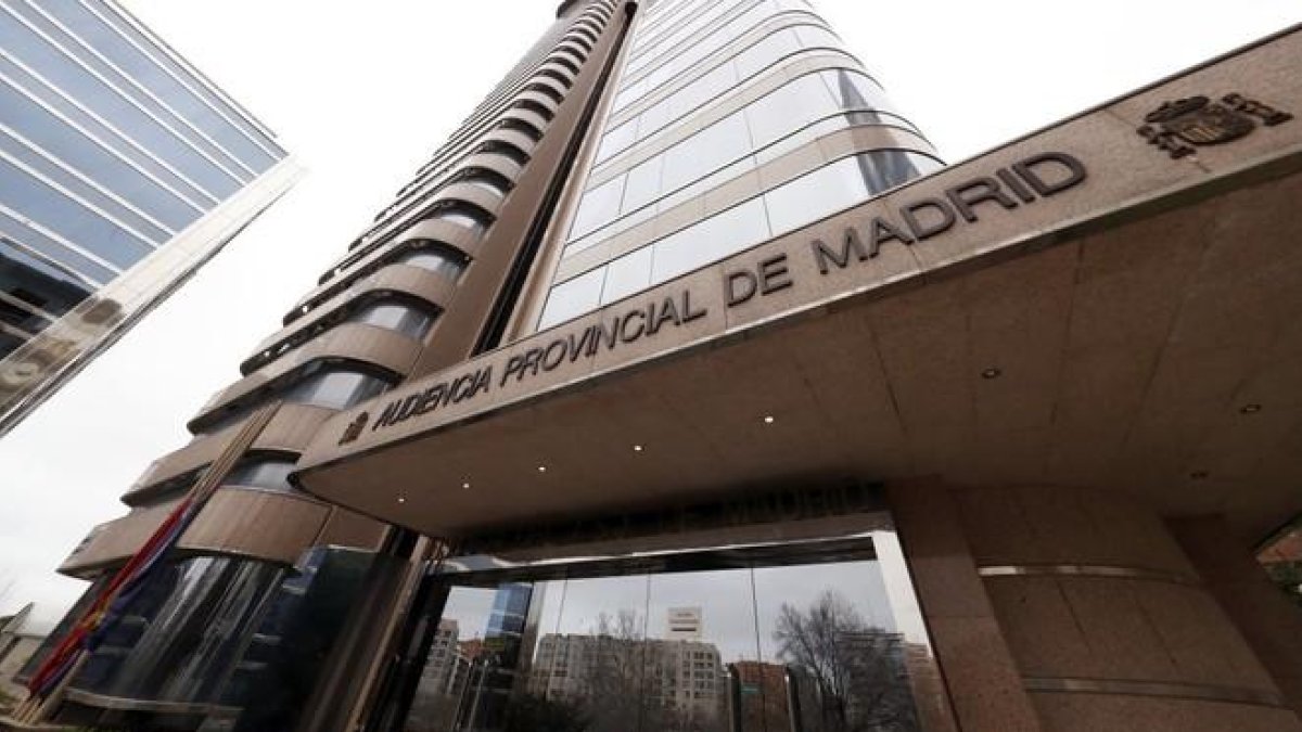 Imagen de archivo de la fachada de la Audiencia Provincial de Madrid.