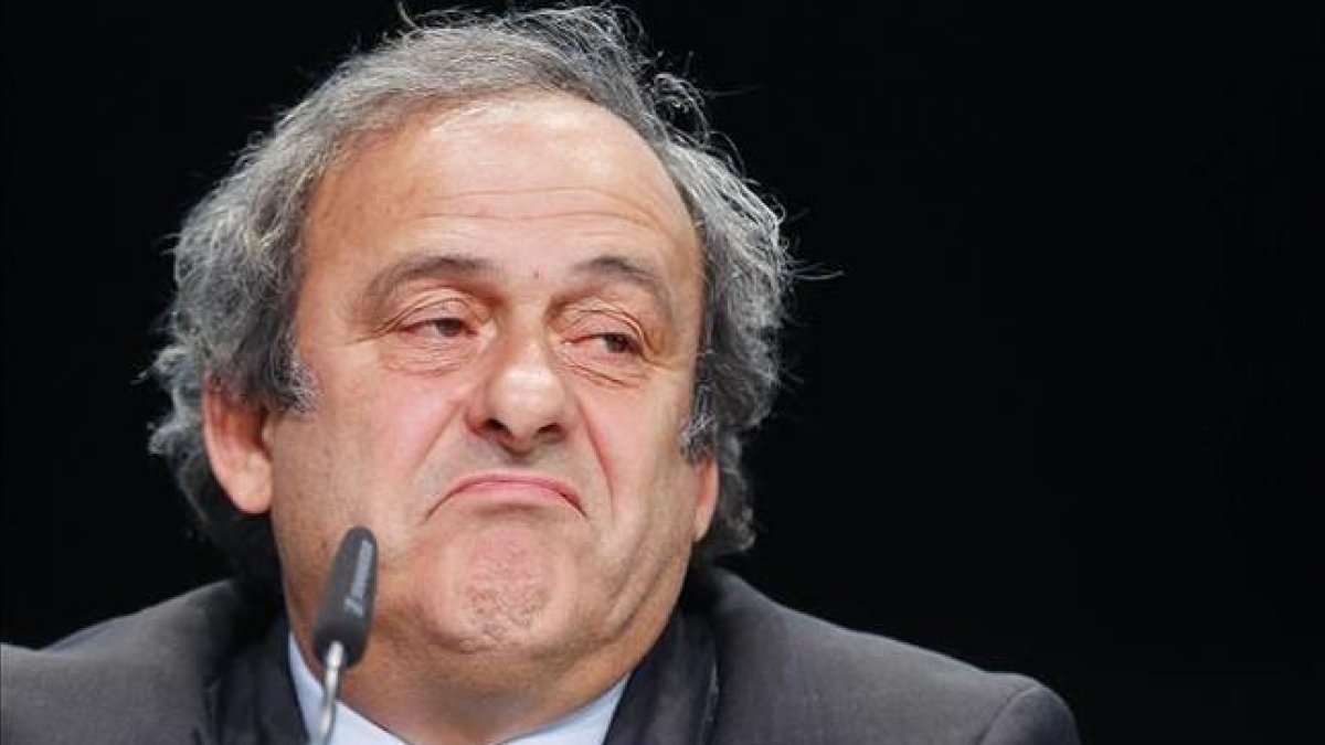 Michel Platini, en una conferencia de prensa tras una reunión de la UEFA.