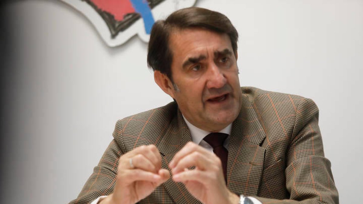 Juan Carlos Suárez-Quiñones, durante la entrevista en Diario de León. RAMIRO