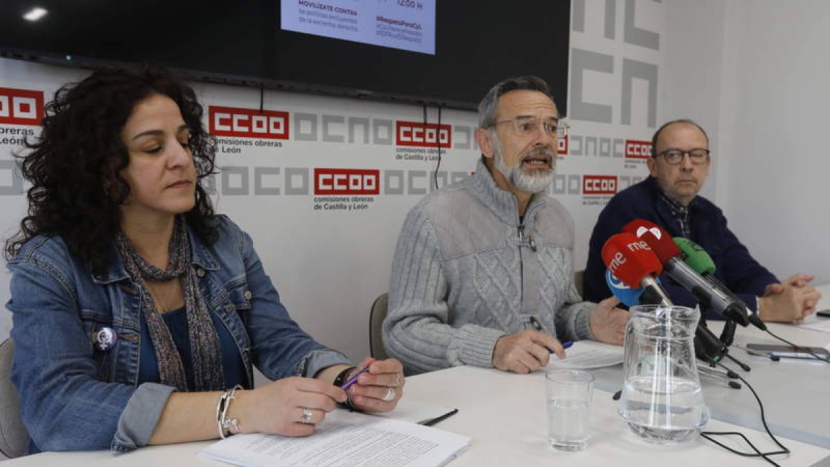 Elena Blasco, Enrique Díez e Ignacio Fernández, en CC OO. RAMIRO