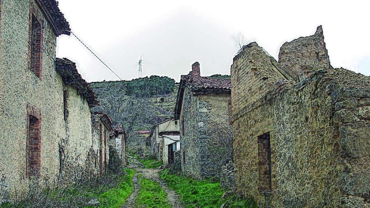 Imagen del pueblo de Cistierna Quintana de la Peña, donde ya no vive nadie. DL