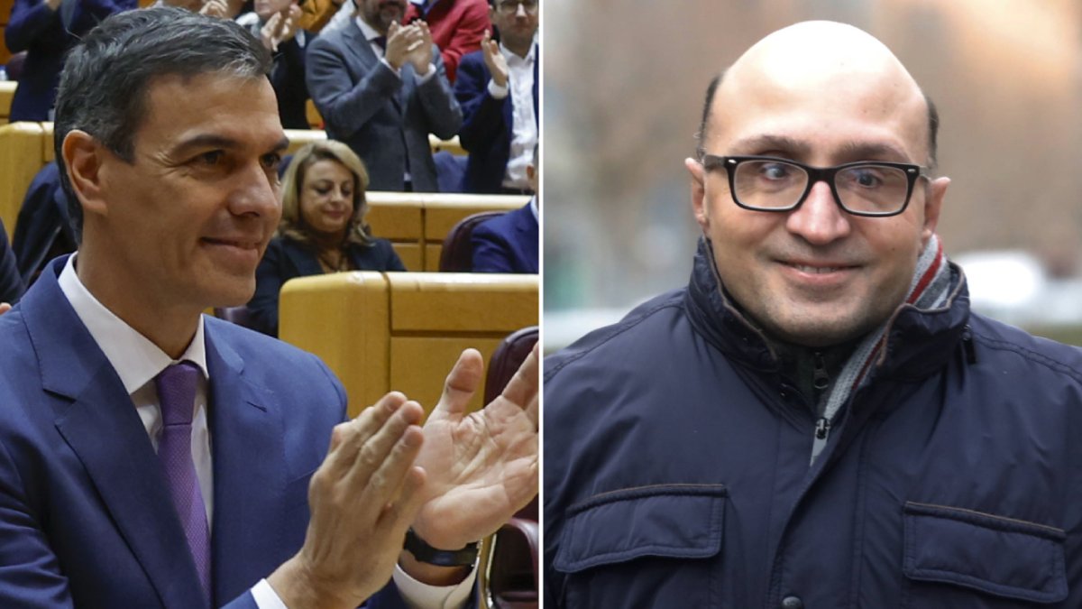 El presidente del Gobierno, Pedro Sánchez, durante la sesión plenaria del Congreso de este jueves, y el actor leonés Jesús Vidal. J.J. GUILLÉN (EFE)/RAMIRO