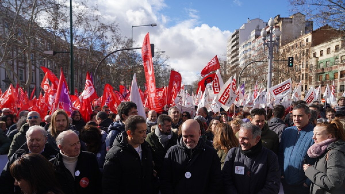 Manifestación en Valladolid contra el pacto de gobierno PP-Vox.