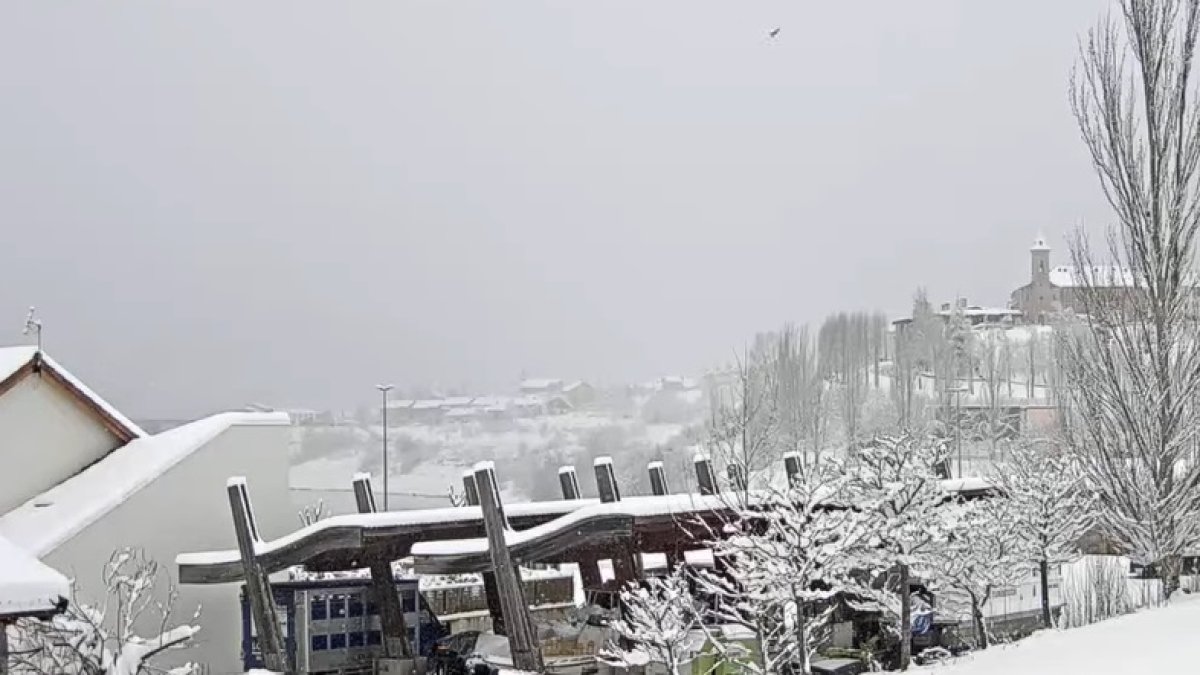 Nieva en Riaño.