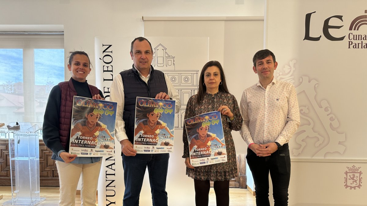 Yolanda Chamorro, José Pedro Luengo, Mercedes Escudero y David Álvarez presentaron el torneo.